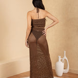 'Zaya' Crochet Mesh Maxi Skirt