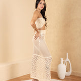 'Zaya' Crochet Mesh Maxi Skirt