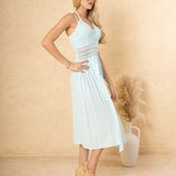 'Arabella' Panel High Split Maxi Dress