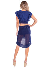 'Jasmine' Crochet High Low Skirt