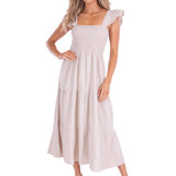 'Christina' Ruffle Sleeve Dress