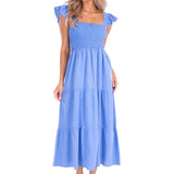 'Christina' Ruffle Sleeve Dress