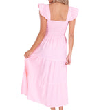 'Christina' Ruffle Sleeve Dress