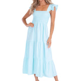 'Christina' Ruffle Sleeve Dress