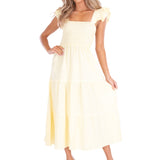 'Christina' Ruffle Sleeve Dress