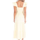 'Christina' Ruffle Sleeve Dress