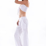'Mara' Cotton Tie Front Top