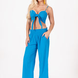 'Mara' Cotton Tie Front Top