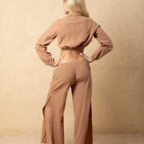 'Maeve' Long Sleeve Tie Top