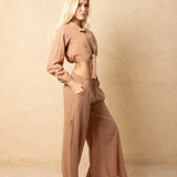 'Maeve' Long Sleeve Tie Top