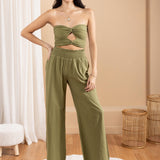 'Brisa' Double Twist Crop Top