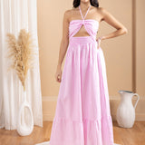 'Sereia' Striped Maxi Dress