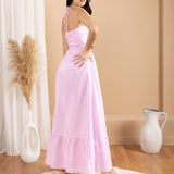 'Sereia' Striped Maxi Dress