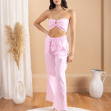 'Althea' Striped Drawstring Pants