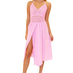 'Arabella' Panel High Split Dress - Seaspice Resort Wear