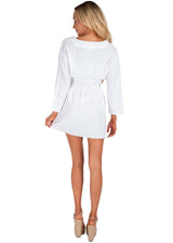 'Dulce' Long Sleeve Mini Dress White