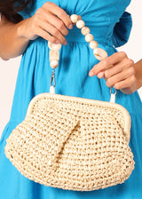 'Avianna' Clutch Bag Made Of Natural Materials