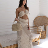 'Avianna' Clutch Bag Made Of Natural Materials
