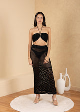 'Zaya' Crochet Mesh Maxi Skirt