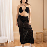 'Zaya' Crochet Mesh Crop Top