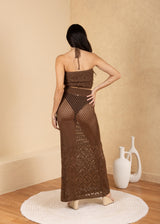 'Zaya' Crochet Mesh Maxi Skirt