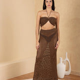 'Zaya' Crochet Mesh Crop Top