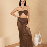 'Zaya' Crochet Mesh Crop Top