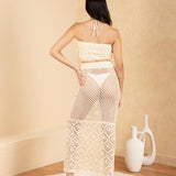 'Zaya' Crochet Mesh Crop Top