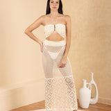 'Zaya' Crochet Mesh Crop Top