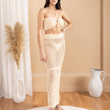 'Zaya' Crochet Mesh Crop Top