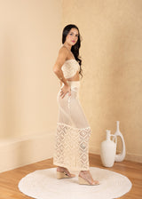 'Zaya' Crochet Mesh Maxi Skirt