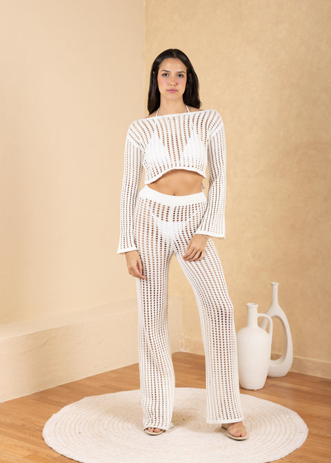 'Maya' Mesh Long Sleeve Top