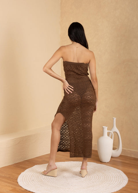 'Amara' Crochet Mesh Dress