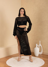 'Siena' Mesh Long Sleeve Top