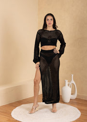 'Siena' Mesh Long Sleeve Top