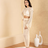 'Siena' Mesh Long Sleeve Top