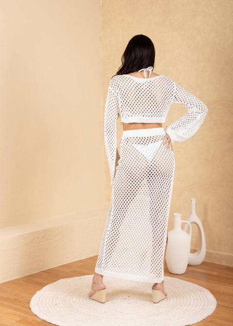 'Siena' Mesh Long Sleeve Top