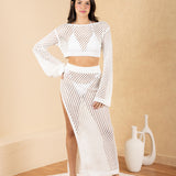 'Siena' Mesh Long Sleeve Top