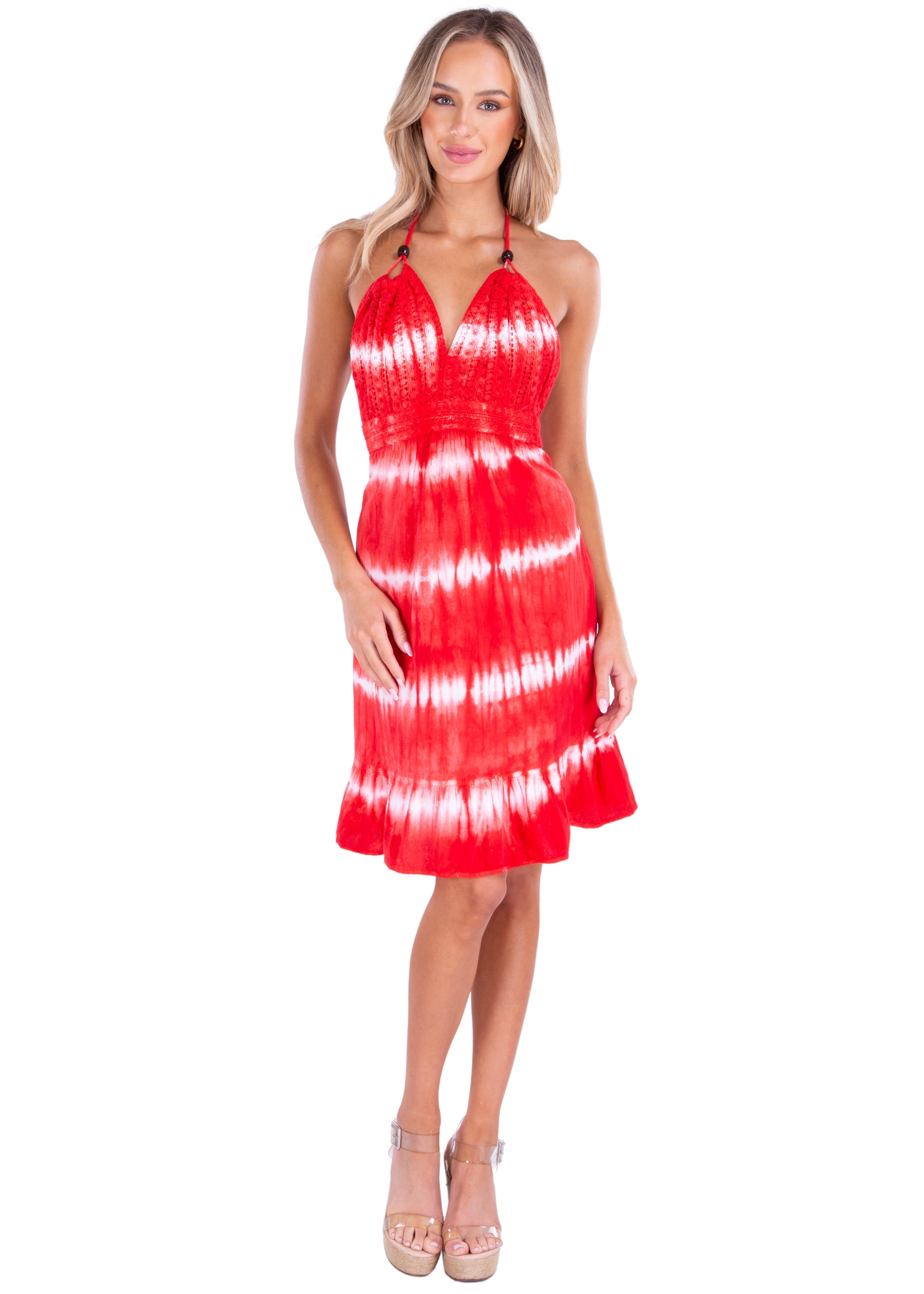 'Athena' Crochet Bust Mini Dress