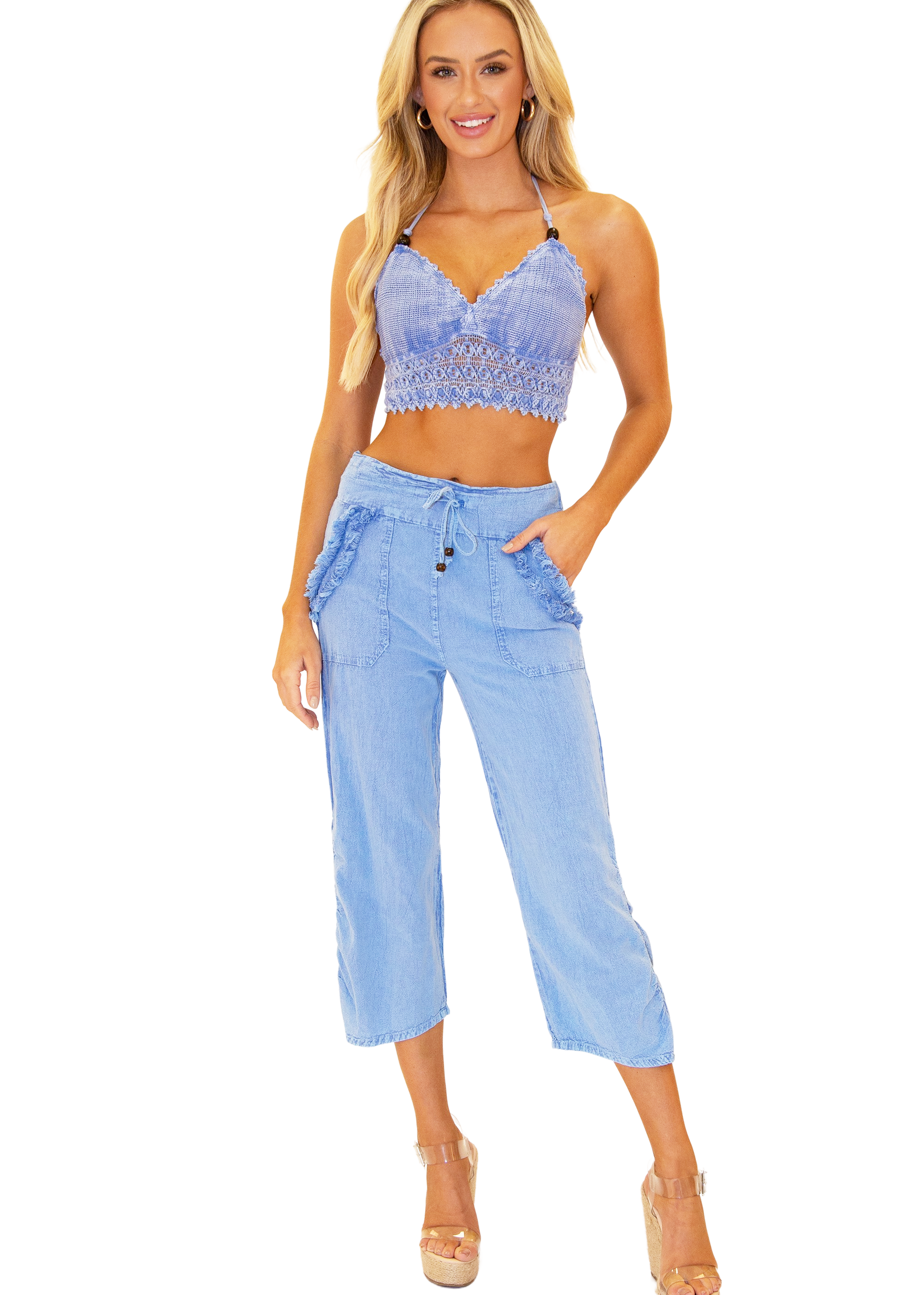'Ruby' Fringe Pocket Capris