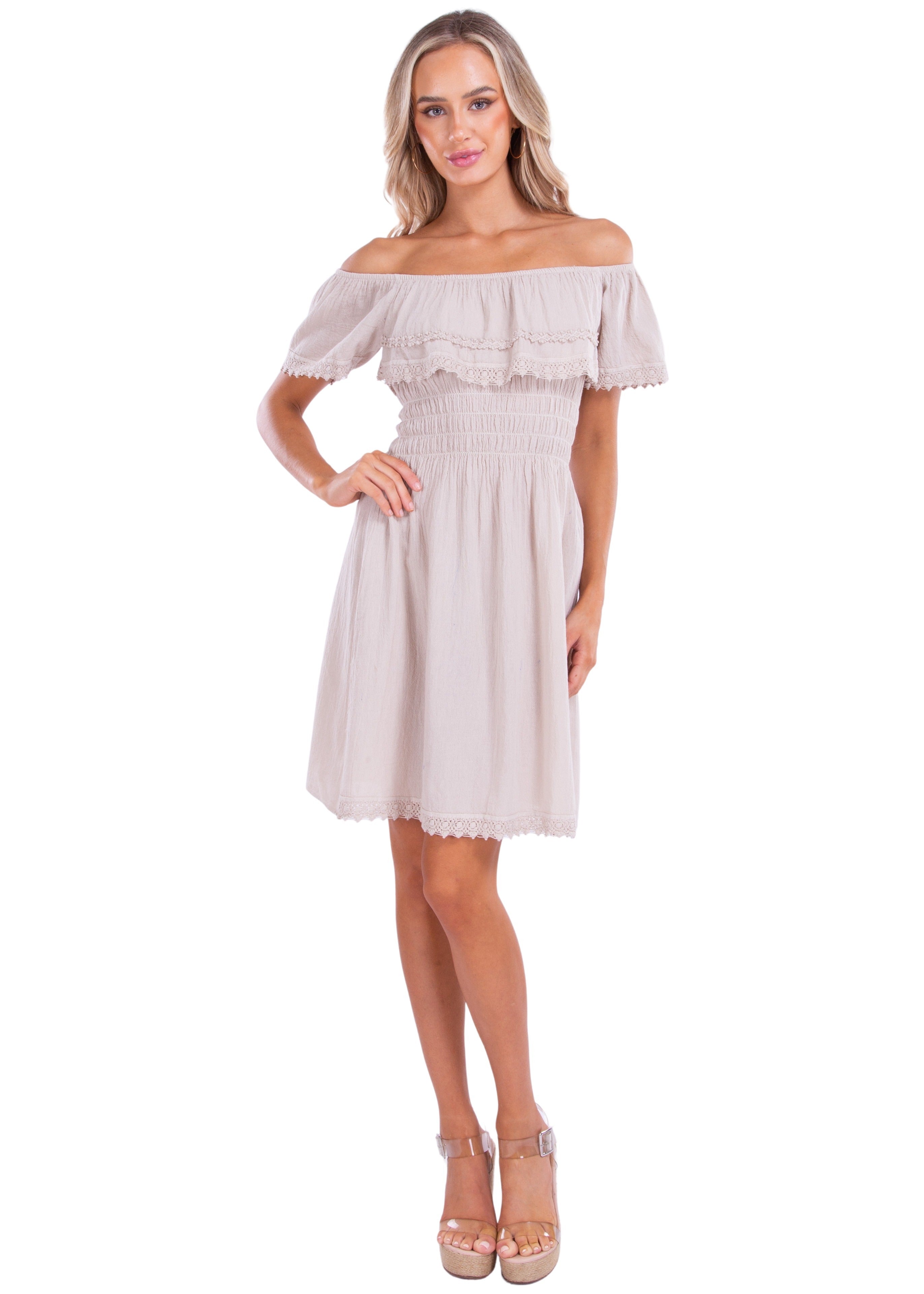 'Ella' Off Shoulder Sundress