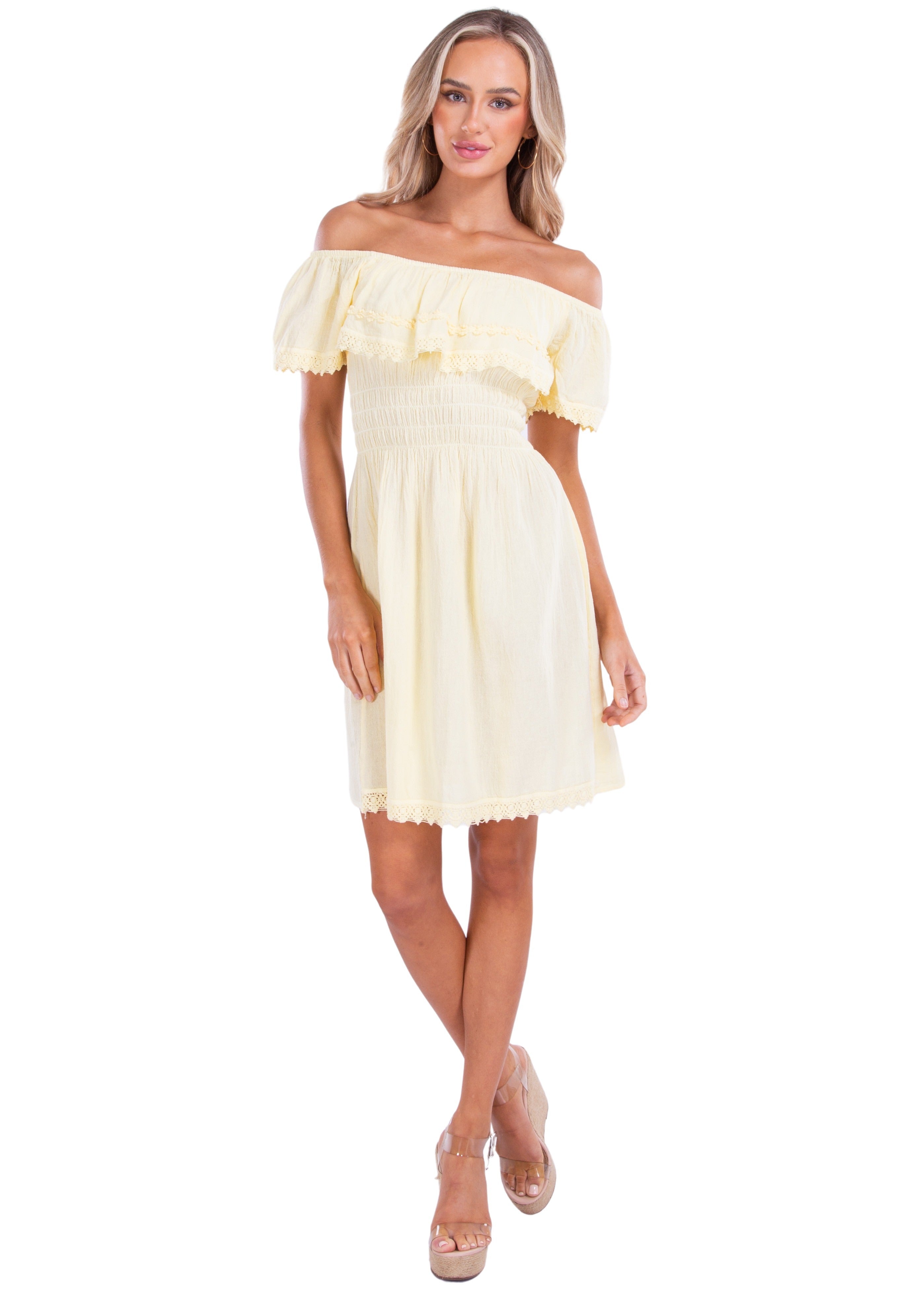 'Ella' Off Shoulder Sundress