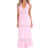 'Daphne' Halter Maxi Dress