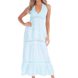 'Daphne' Halter Maxi Dress
