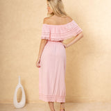 'Constance' Off Shoulder Maxi Dress