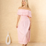 'Constance' Off Shoulder Maxi Dress