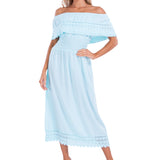 'Constance' Off Shoulder Maxi Dress