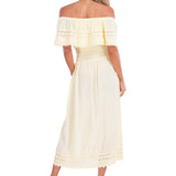'Constance' Off Shoulder Maxi Dress
