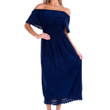 'Constance' Off Shoulder Maxi Dress