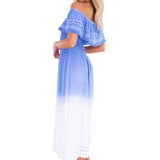 'Constance' Off Shoulder Maxi Dress